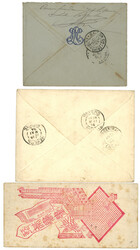 ANNAM : 1887/94 Lot de 3 lettres militaires d' ANNAM pour la FRANCE. ...