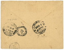 MAURITANIE pour les INDES : 1919 10c (x3) obl. ATAR sur lettre via ...