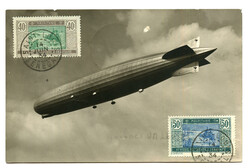 MAURITANIE - ZEPPELIN : 1934 10 s/ 5F + verso 40c + 50c obl. ST LOUIS ...