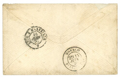 MONACO : 1878 25c (n°60) obl. MONACO PRINCIPAUTE + GARE D' AVIGNON ...
