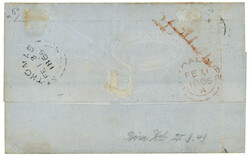 PAID AT GUADELOUPE pour CUBA : 1865 AIGLE 5c + Bande de 3 du 40c tous ...