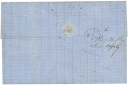 Paquebot DONNAI - escale de SAIGON : 1866 80c AIGLE obl. ANCRE + ...