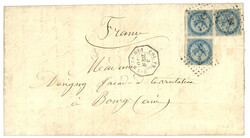 INDOCHINE - BOITE MOBILE de SAIGON - LIGNE N : 1870 20c AIGLE (x3) ...