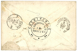 LIGNE S - SAIGON : 1880 CG 15c TB margé obl. CORR. D' ARMEES SAIGON ...