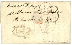MARTINIQUE - POSTE ANGLAISE : 1813 Cachet encadré MARTINIQUE apposé ...