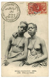 MAURITANIE : 1908 10c obl. BOGHE + Rare cachet bilingue MAURITANIE - ...