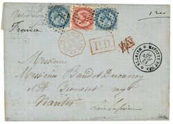 MAYOTTE : 1867 AIGLE 20c (x2) + 80c obl. losange évidé + MAYOTTE ET ...
