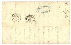 AUSTRIA : 1859 Extremely scarce exchange marking FR./3F41c on entire ...