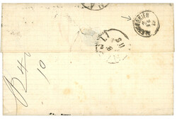 BEYROUTH : 1879 10 Soldi canc. BEIRUTH on cover with full text to ...