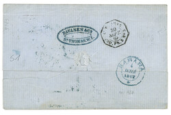 DANISH WEST INDIES - French P.O. : 1867 FRANCE 20c + 40c (light ...