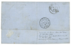 DANISH WEST INDIES - French P.O. : 1868 FRANCE Pair 80c canc. ANCHOR ...