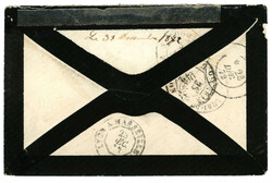 DANISH WEST INDIES - French P.O. : 1872 FRANCE Pair 30c + 40c canc. ...