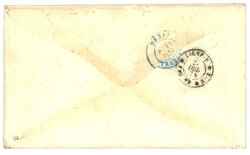 DANISH WEST INDIES - French P.O. : 1874 FRANCE 80c (x2) + 40c canc. ...