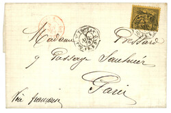 DANISH WEST INDIES - French P.O. : 1879 FRANCE 35c canc. ST THOMAS ...