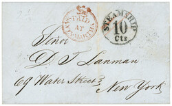 STA MARTHA - COLOMBIA : 1852 PAID AT SANTA-MARTHA on entire letter ...
