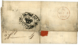 MARTINIQUE - BRITISH OCCUPATION : 1801 SHIP LETTER MARTINIQUE ...