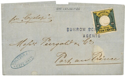 GERMANY - HAPAG : 1878 HAPAG 10c canc. BUHROW SCH. AGENTS in blue + ...