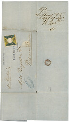 GERMANY - HAPAG : 1878 HAPAG 10c canc. BUHROW SCH. AGENTS in blue + ...