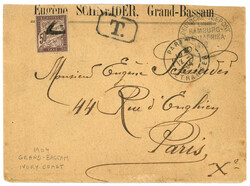 GERMANY - MARITIME : 1904 DEUTSCHE SEEPOST LINIE HAMBURG WESTAFRIKA + ...