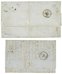 GREECE : 1861/65 2 covers to and from TAGANROG (RUSSIA) with 80l. ...