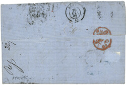 GREECE : 1867 GREAT BRITAIN 6d canc. 162 + CARDIFF + INSUFFICIENTLY ...