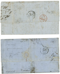 GREECE : 1869 lot 2 interesting combination GREAT BRITAIN / GREECE ...