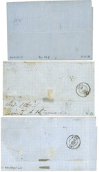 GREECE : 1870/72 3 covers from SYRA and CEPHALONIE (x2) to TAGANROG ...