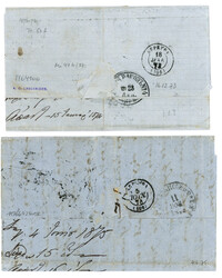 GREECE : 1873/75 2 covers from ZANTE or CEPHALONIE to TAGANROG ...