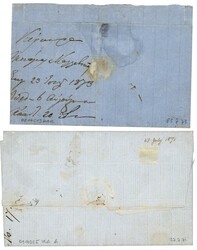 GREECE : 1871/75 2 covers from CORFU or PEIRAIOS to TAGANROG (RUSSIA) ...