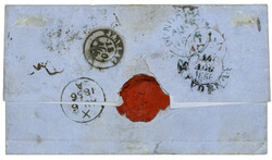 PAPAL STATES / GREAT BRITAIN : 1856 GREAT BRITAIN 1d Strip of 4 + ...