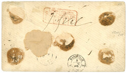 PAPAL STATES : 1869 80c Umperf. + 20c Perf. + CHARGE + ASSICURATA on ...