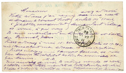 SAN MARINO to MACAU : 1892 P./Stat. 10c canc. REPUBLICA DI S. MARINO ...
