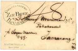 BORNEO : 1861 FRANCO ZEE BRIEF BANJARMASSING on entire to SAMARANG. ...