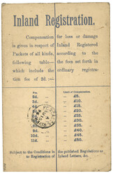 NIGER COAST : 1896 P./Stat. 2d + 1/2d + 2d canc. WARRI in red ...