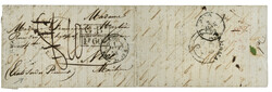 PANAMA to SARDINIA : 1858 GB/1F60 + PANAMA (verso) on entire ...
