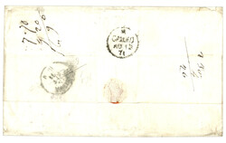 PERU : 1871 PERU 1d Strip of 4 with nice margins canc. LIMA + ITALIAN ...