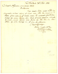 MADEIRA : 1823 40 Tax marking + "Brig POMATRA" on entire letter ...