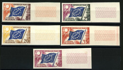 SERVICE : CONSEIL DE L' EUROPE Série no17 à no21 NON DENTELE avec ...