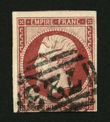 80c Empire (no17) filet touché en bas obl. Killer Anglais 723. Rare ...