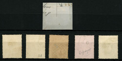 6 timbres (no23 x5 + no57) avec Oblitérations ITALIENNES et ...