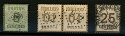 ALSACE-LORRAINE : 5c (pd) obl. PC du gc 2089 (RARETE) + Paire 10c obl ...