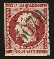 ALEXANDRETTE : 80c NON DENTELE (no17) pd obl. GC 5079. Trés rare. ...