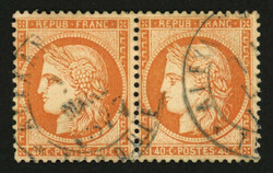 ALEXANDRETTE SYRIE : Paire 40c (no38) obl. cachet Turc ALEXAND(RETTE) ...