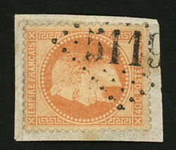 LE CAIRE : 40c (no31) obl. GC 5119 sur fragment. Superbe