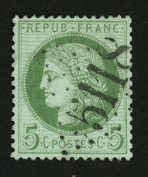 YOKOHAMA : 5c CERES (no53) obl. GC 5118. Signé PIGUERON. Superbe