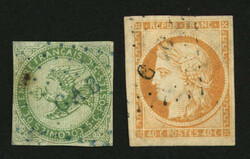 GABON : CG 5c AIGLE (pd) obl. losange GAB + 40c CERES pd obl. GAB. ...