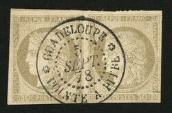 GUADELOUPE : CG Paire 30c CERES (no20) oblitération centrale ...