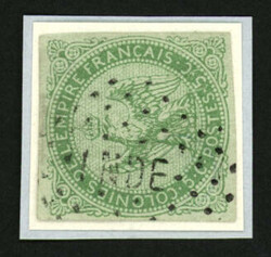 INDE : 5c AIGLE TB margé obl. INDE. Rare sur 5c. Superbe