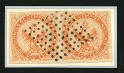 INDE : Superbe paire 40c AIGLE TB margée obl. losange de 81 points ...