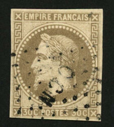 TAHITI : CG 30c EMPIRE (no9) léger pli obl. OCN. TB